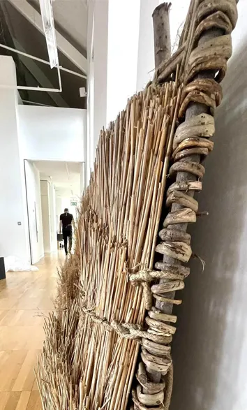 Wicker sculpture at Luan Gallery