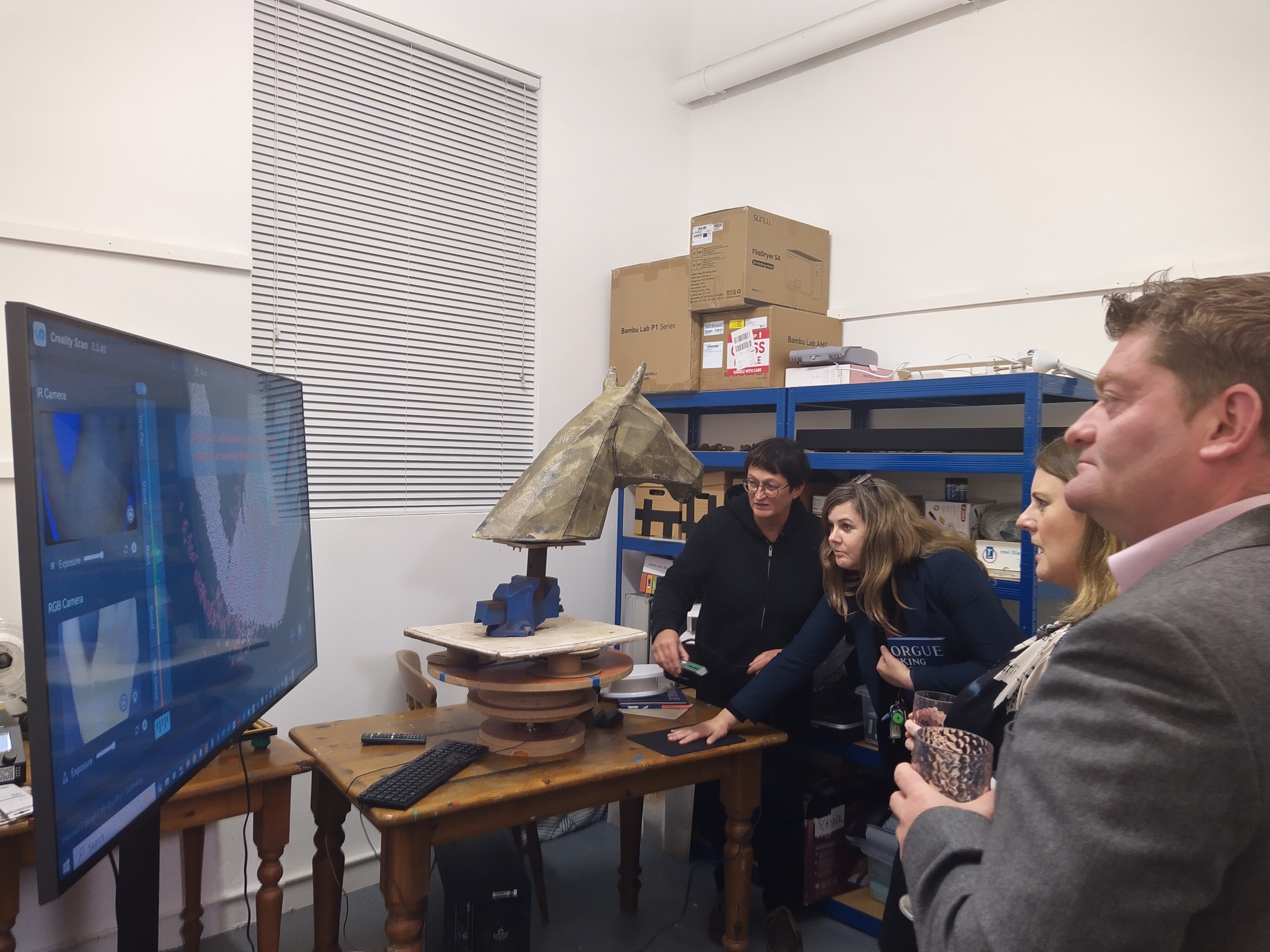 Luan Gallery Open studios in Abbey Road for Culture Night - people trying Interactive art