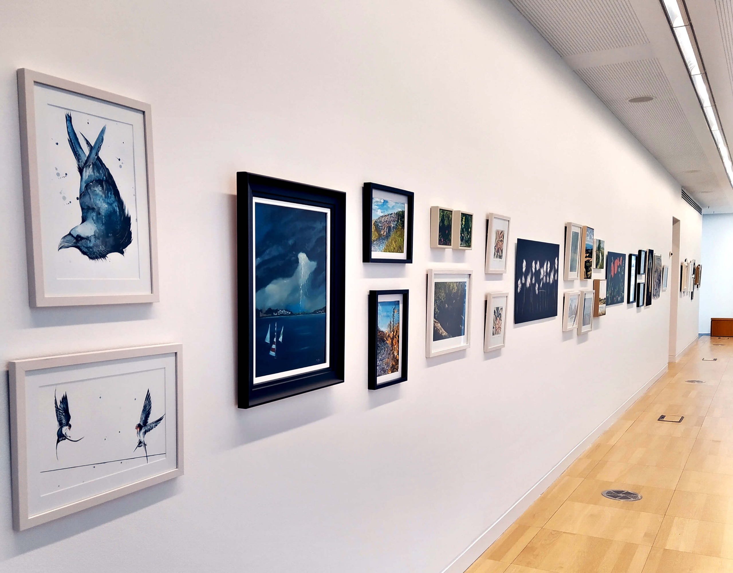 Installation view of artwork on display in the river gallery space at Luan Gallery as part of the Luan Gallery Art Fair in 2021