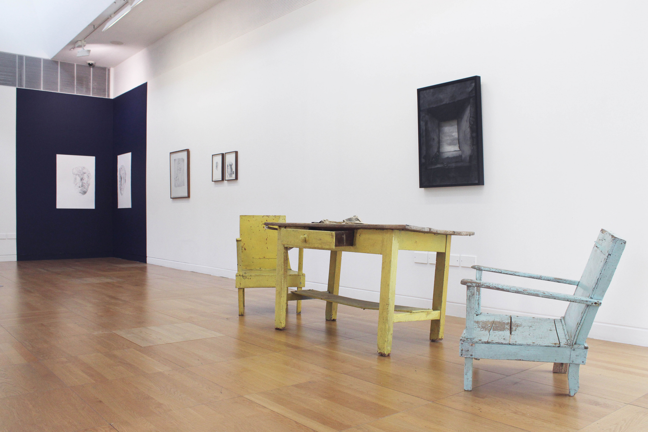 Installation view of artwork by Brian Fay and Lelia Henry in the New Gallery space at Luan Gallery Athlone as part of the group exhibition Divergent Lines
