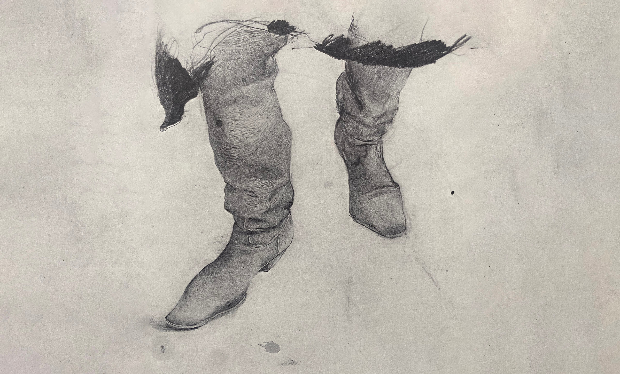 Threads of Place- Athlone Arts and Tourism Community Project. Charcoal artwork by Rob Quinn.